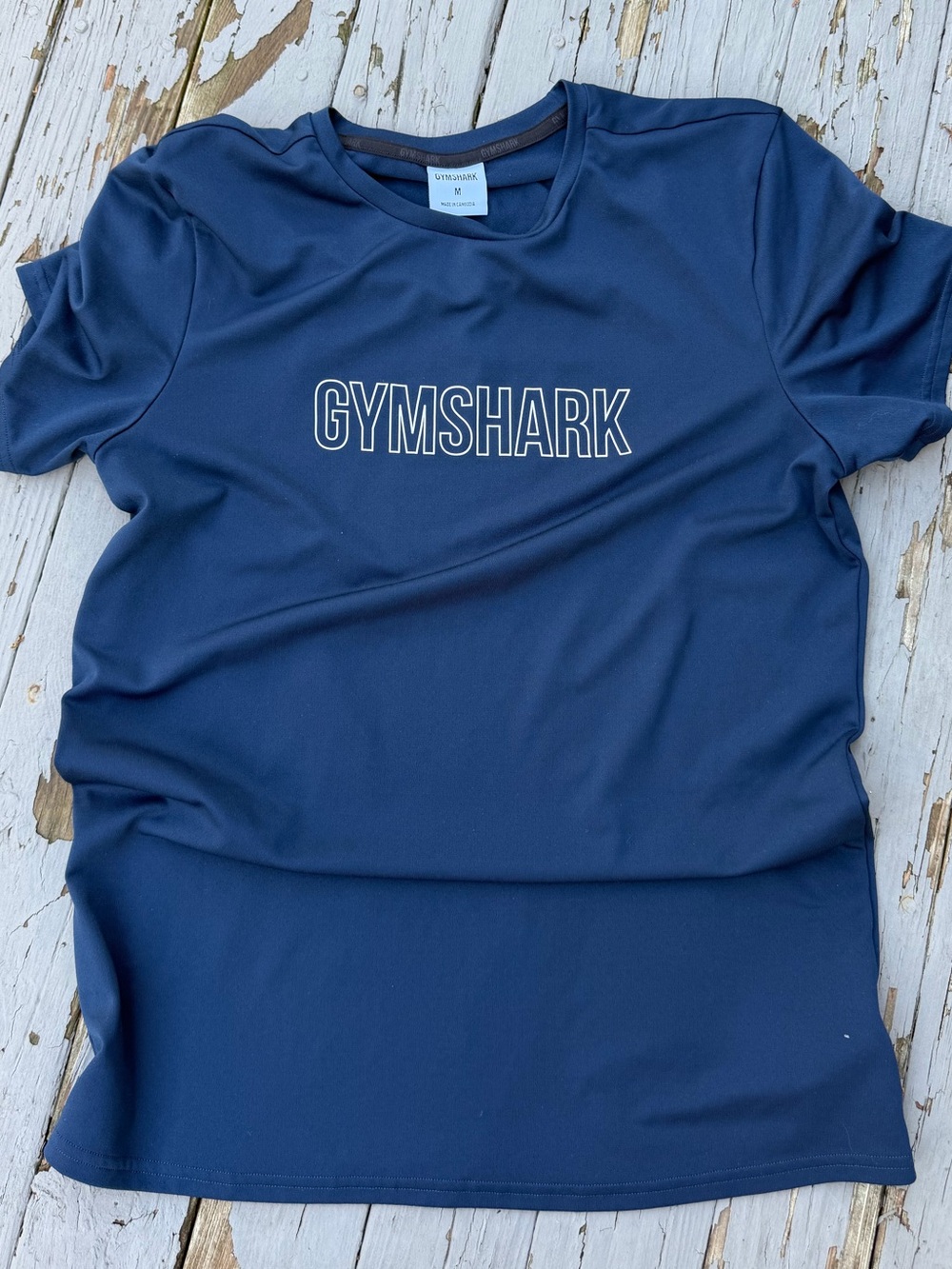Gymshark Navy Blue Logo Training Tee